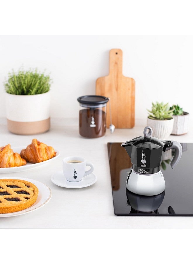 BIALeTTI بيالتي - موكا إندكشن، وعاء موكا، مناسب لجميع أنواع المواقد، 6 أكواب إسبريسو (9.4 أونصة إسبريسو)، 280 مل، أسود - Image 4