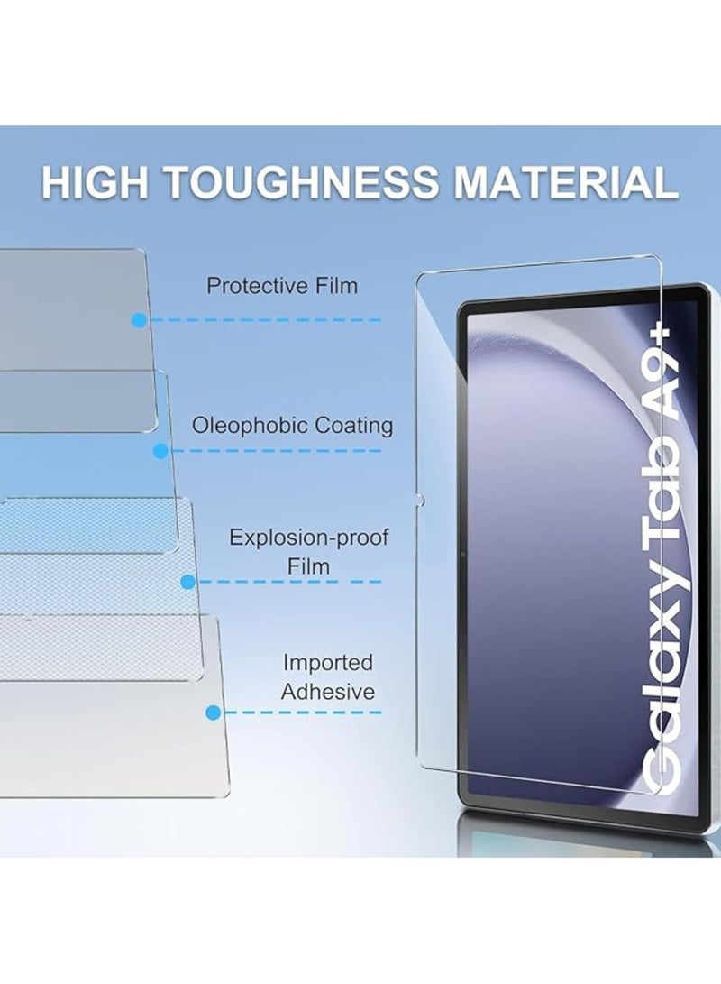 قطعتان من واقي الشاشة الزجاجي لهاتف سامسونج جالاكسي تاب A9 بلس 11 بوصة - Image 5