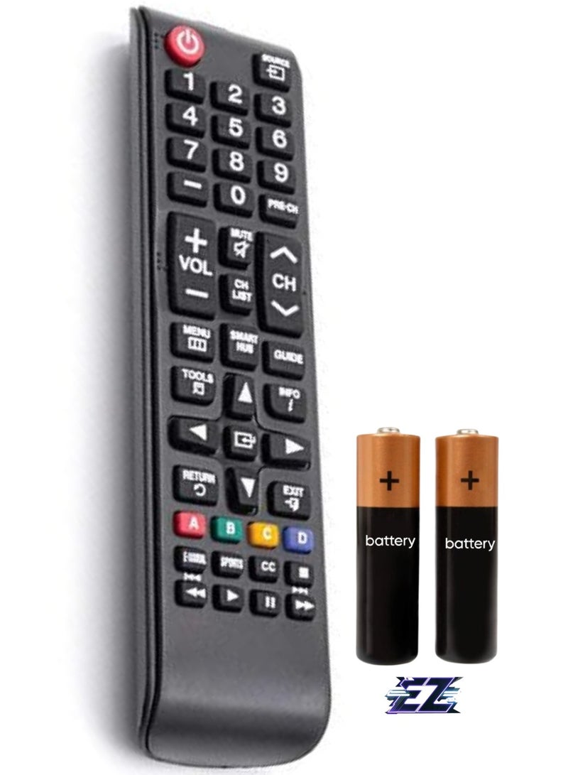 ELTRAZONE Compatible Remote Control for Bn59-01199K for LCD TV with Smart Hub,Black with battery - Image 1