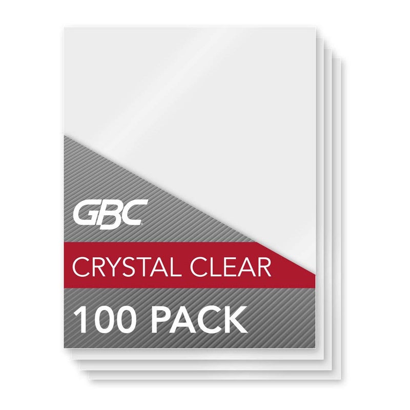 GBC Lamination Sheets, Thermal Laminating Pouches, Letter Size, 5 Mil, HeatSeal Crystal Clear, 100 Pack (3200403)