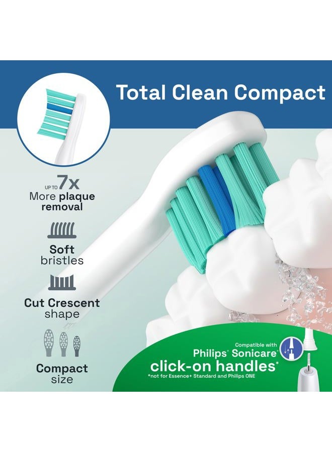 Brushmo Compact Size Replacement Toothbrush Heads Compatible for Philips Sonicare ProResults HX6023 Superior Clean, Better Gum Health, Smaller Heads for Hard-to-Reach Areas, BM628, 8 Pack - Image 2