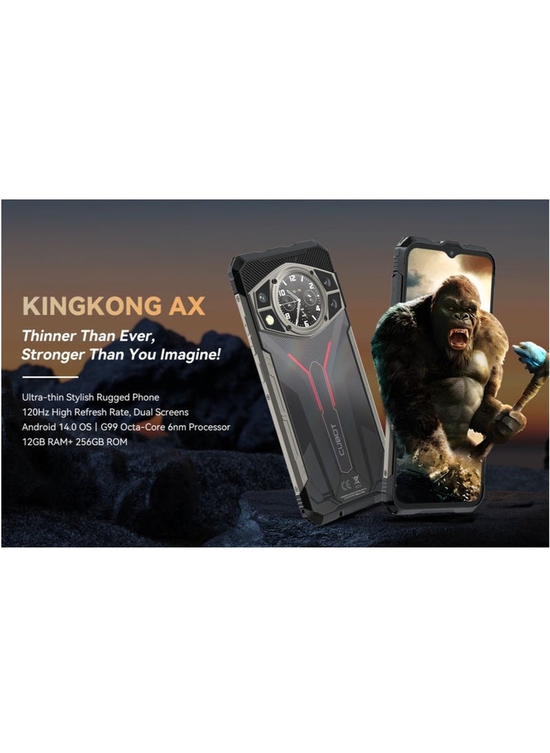 Cubot CUBOT Kingkong AX Outdoor Mobile Phone Android 14 - Outdoor Smartphone Without Contract, 24GB + 256GB/1TB Construction Site Mobile Phone, 100MP Smartphone, 6.58 Inch FHD + 120Hz, 1.32 Inch Back  - Image 2