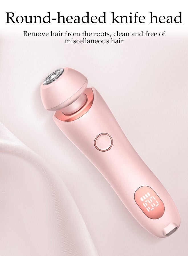 DUNISO Women's Electric Shaver, Painless 2-In-1 Wet And Dry Shaver, Portable Waterproof Bikini Trimmer For Removing Body Hair On Legs, Underarms, Armpits, Face, Pink - Image 5