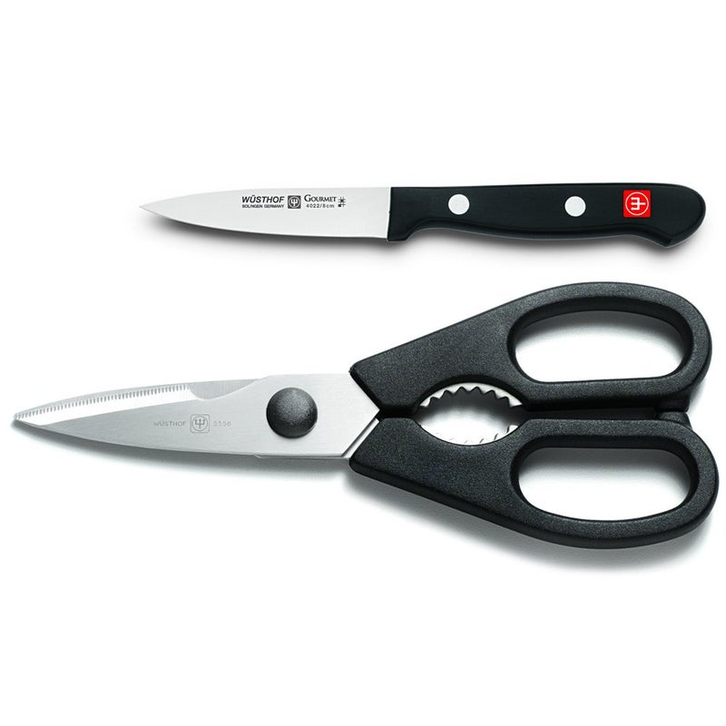 WÃ¼sthof WÜSTHOF Gourmet 3" Paring Knife and Shears Set,Silver/ Black - Image 4