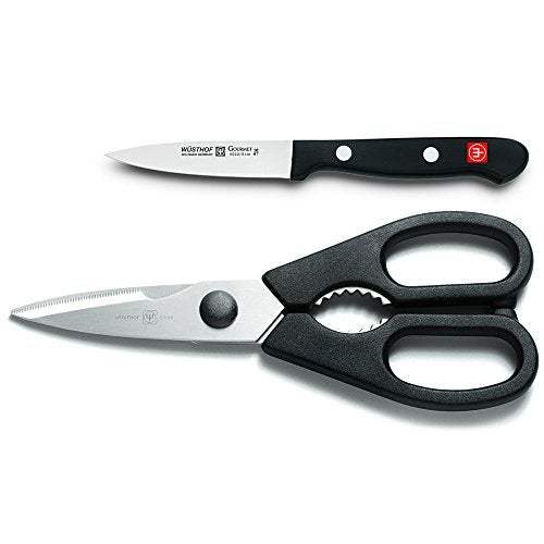 WÃ¼sthof WÜSTHOF Gourmet 3" Paring Knife and Shears Set,Silver/ Black - Image 1