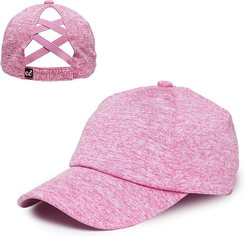 Funky Junque Ponytail Hat for Women - Baseball Cap with Adjustable Fit & High Pony Tail Criss Cross Back for Everyday Wear - Image 1