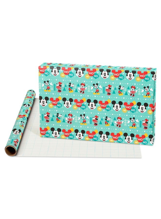 American Greetings 105 sq. ft. Disney Christmas Wrapping Paper Bundle with Cut Lines, Mickey Mouse (3 Rolls 30 in. x 14 ft.) - Image 3