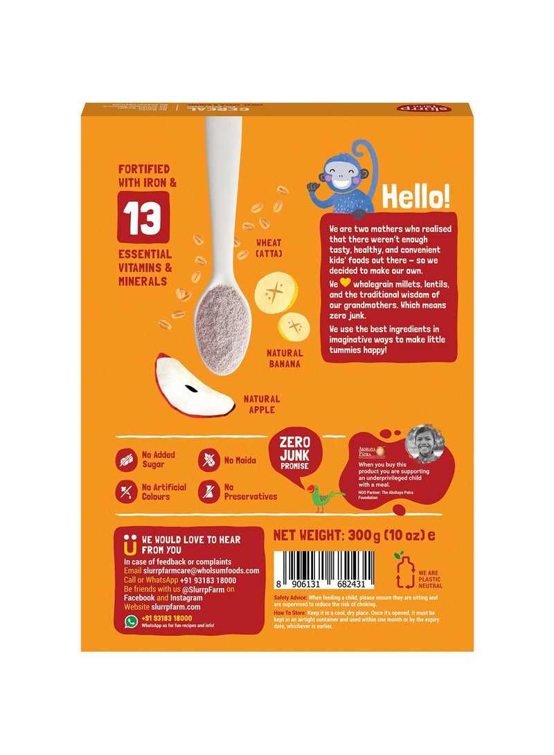 Slurrp Farm Wheat Apple And Banana Instant Healthy Cereal 300g - Image 2
