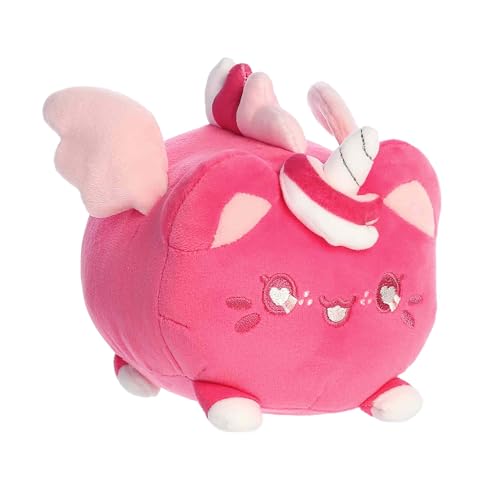 Aurora Enchanting Tasty Peach Sweetheart Pegasus Meowchi Stuffed Animal Fun Seasonal Plush For Kids and Adult Collectors Perfect for Decorating Rooms and Valentines Day Pink 85 Inches - Image 1