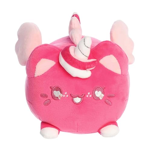 Aurora Enchanting Tasty Peach Sweetheart Pegasus Meowchi Stuffed Animal Fun Seasonal Plush For Kids and Adult Collectors Perfect for Decorating Rooms and Valentines Day Pink 85 Inches - Image 5