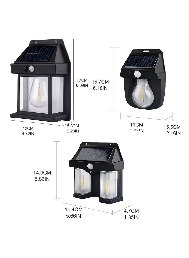 HuHa Outdoor Solar Fence Wall LED Light Tungsten Filament Bulb Night Lamp For Courtyard Backyard Garden And Garage Decorative - Image 4