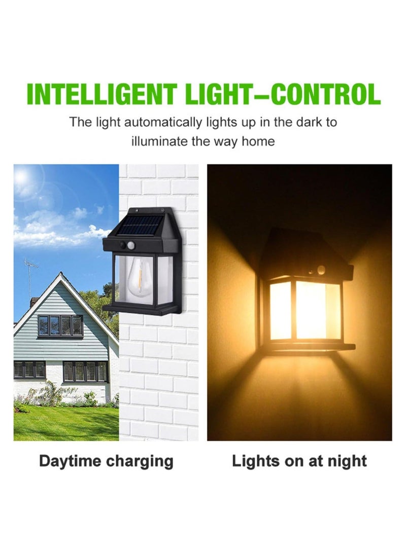 HuHa Outdoor Solar Fence Wall LED Light Tungsten Filament Bulb Night Lamp For Courtyard Backyard Garden And Garage Decorative - Image 3