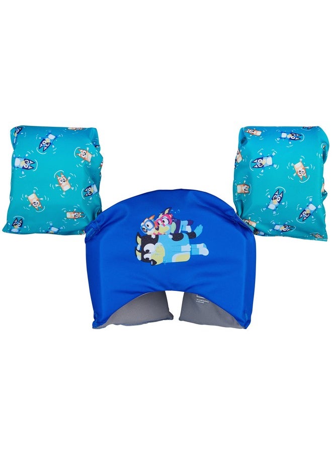SwimWays SwimWays Bluey Swim Trainer, US Coast Guard Approved Life Vest Kids Swim Vest, Arm Floaties & Life Jackets for Kids 33-55 lbs, Bluey  - Image 1