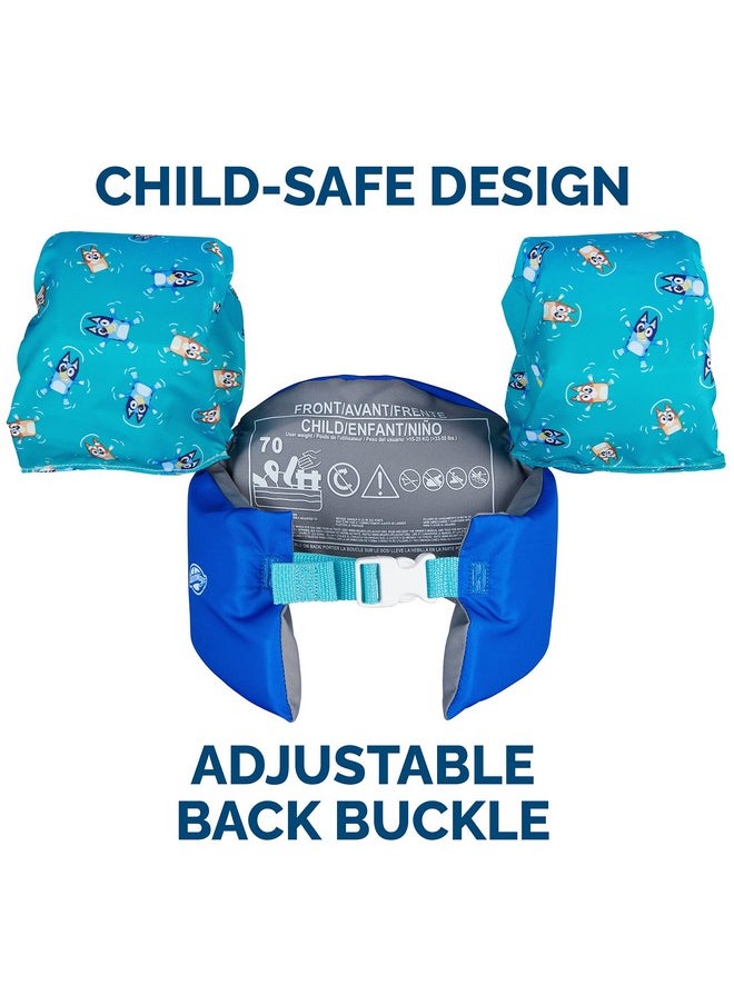 SwimWays SwimWays Bluey Swim Trainer, US Coast Guard Approved Life Vest Kids Swim Vest, Arm Floaties & Life Jackets for Kids 33-55 lbs, Bluey  - Image 3