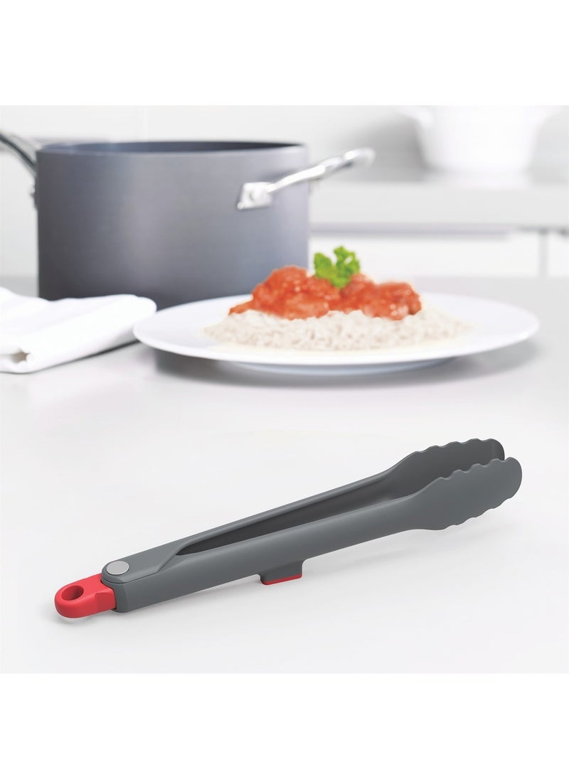 Joseph Joseph Duo Lockable Tong with Integrated Tool Support 