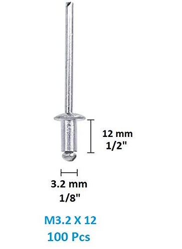 GSK Cut GSK Cut Aluminum Blind Rivet POP Rivets for Riveting GunRiveter Machine 4 Sizes Pack of 400 Pieces  - Image 5