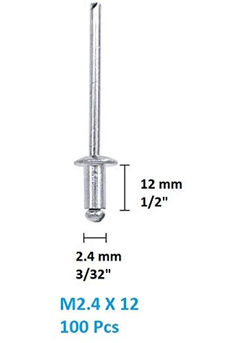 GSK Cut GSK Cut Aluminum Blind Rivet POP Rivets for Riveting GunRiveter Machine 4 Sizes Pack of 400 Pieces  - Image 4