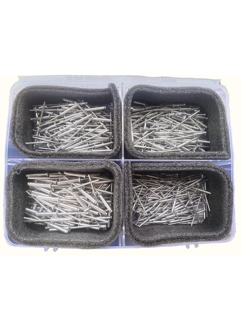 GSK Cut GSK Cut Aluminum Blind Rivet POP Rivets for Riveting GunRiveter Machine 4 Sizes Pack of 400 Pieces  - Image 1