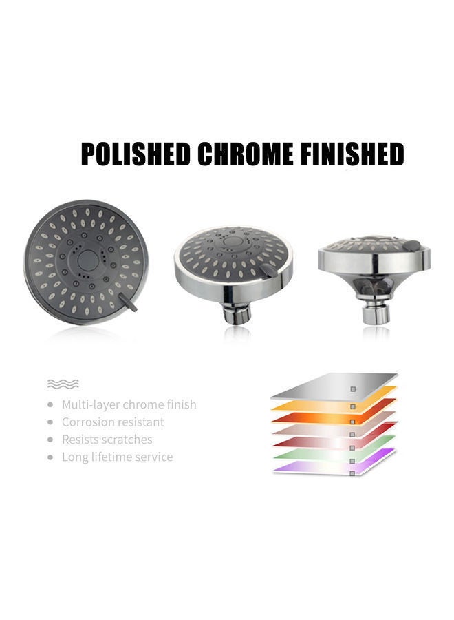 NIBEMINENT 5 Settings High Pressure Shower Head Silver 3.14x4.29inch - Image 2