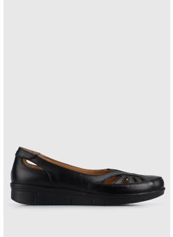 eclipse Black Leather Women's Shoes  - Image 1