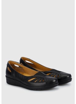 eclipse Black Leather Women's Shoes  - Image 2