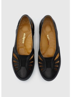 eclipse Black Leather Women's Shoes  - Image 5