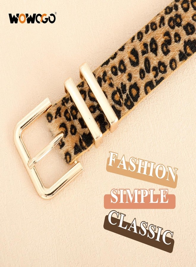 WOWOGO Women Leopard Print Belt Cheetah Print Belt Animal Print Fashion Leather Belt Ladies Waist Belt for Jeans Pants Dress - Image 5