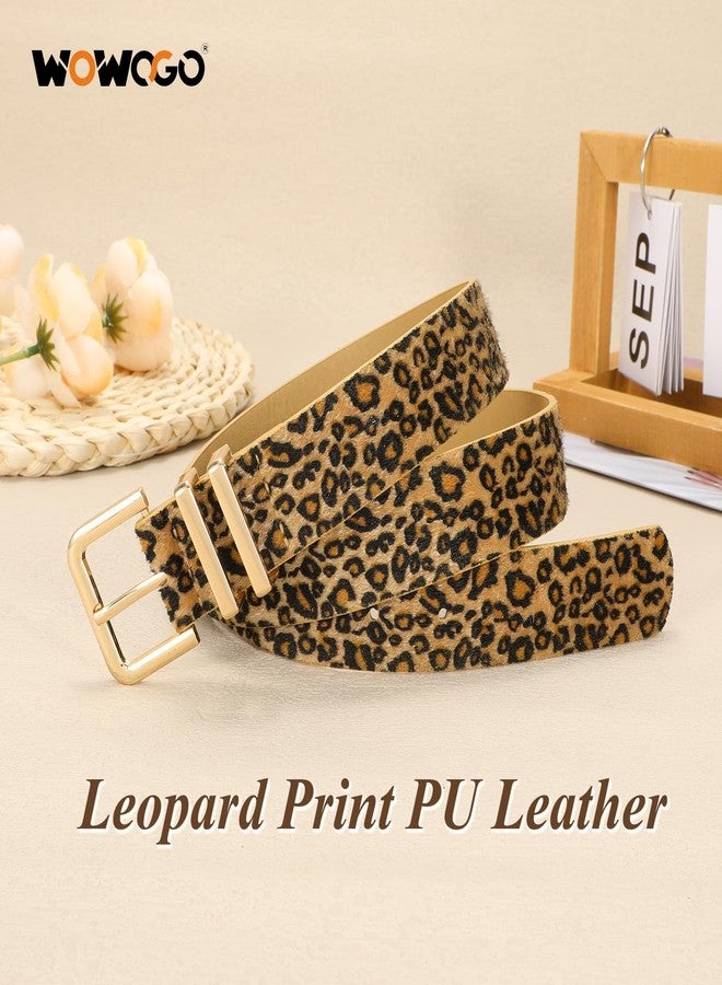 WOWOGO Women Leopard Print Belt Cheetah Print Belt Animal Print Fashion Leather Belt Ladies Waist Belt for Jeans Pants Dress - Image 4