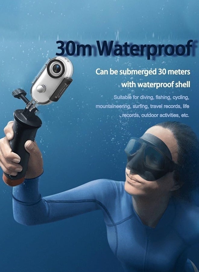 4K Ultra HD Body Camera with Audio Recording, 30M Waterproof Action Camera, 120 mins Battery, Magnetic & 360° Rotating Clip for Cycling, Pets, Sports – White Color - Image 5