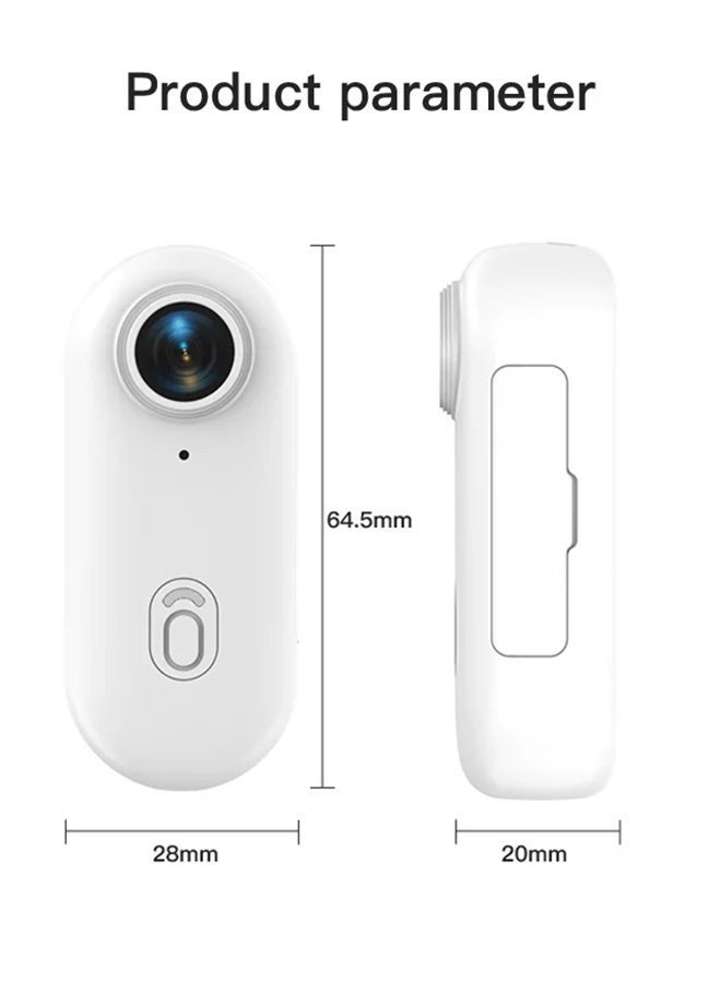 4K Ultra HD Body Camera with Audio Recording, 30M Waterproof Action Camera, 120 mins Battery, Magnetic & 360° Rotating Clip for Cycling, Pets, Sports – White Color - Image 4