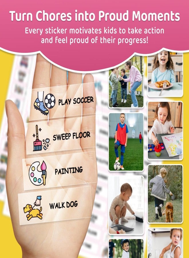 Boxveria Magnetic Kids Chore Chart for 2 Kids Blue & Pink, Dry Erase Routine Chart for Kid Toddlers Teens Adult with Marker & Chore Stickers, Behavior Responsibility Chart for Kid at Home - Image 3