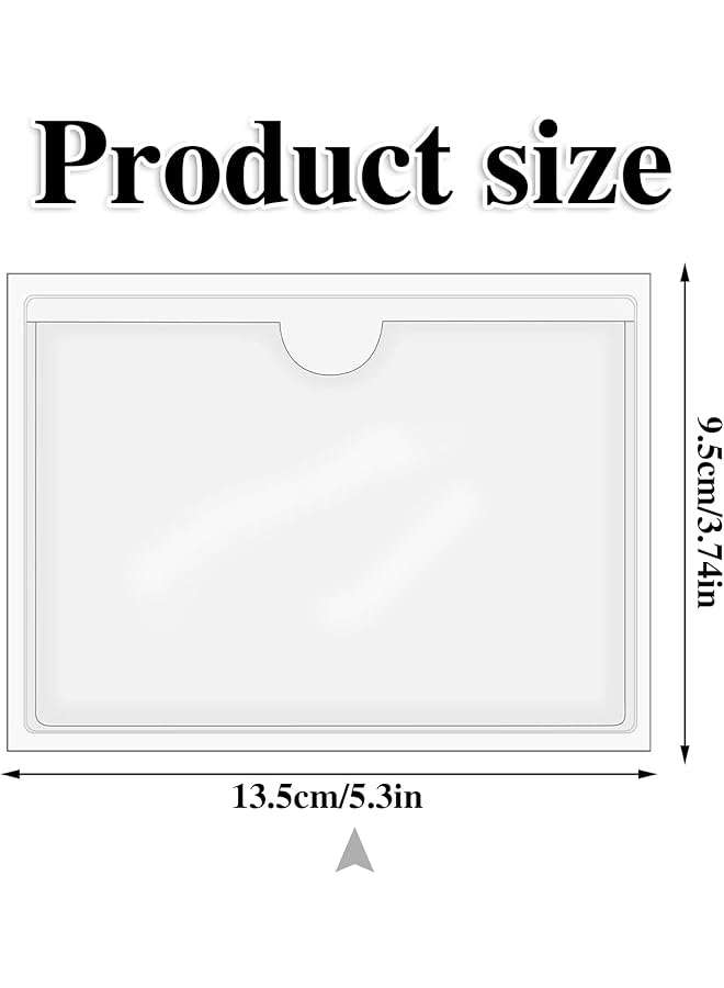 erorex Self Adhesive Index Card Pockets With Top Open For Loading 20 Pack Clear Plastic Labels Holders For Organizing Storage Bins Library Card Totes Shelves 3 Inch X 5 Inch Protecting Your Index Cards  - Image 4