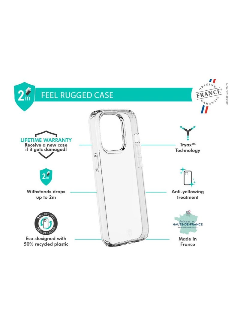 FORCE Force Case IPhone 14 Pro Reinforced Case Made in France With Lifetime Warranty Transparent 50% Recycled Plastic  - Image 2