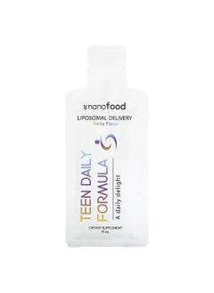 Codeage Codeage, Nanofood, Teen Daily Formula, Liposomal Delivery, Essential Vitamins + Omega-3, Berry, 30 Pouches, 0.5 fl oz (15 ml) Each  - Image 3
