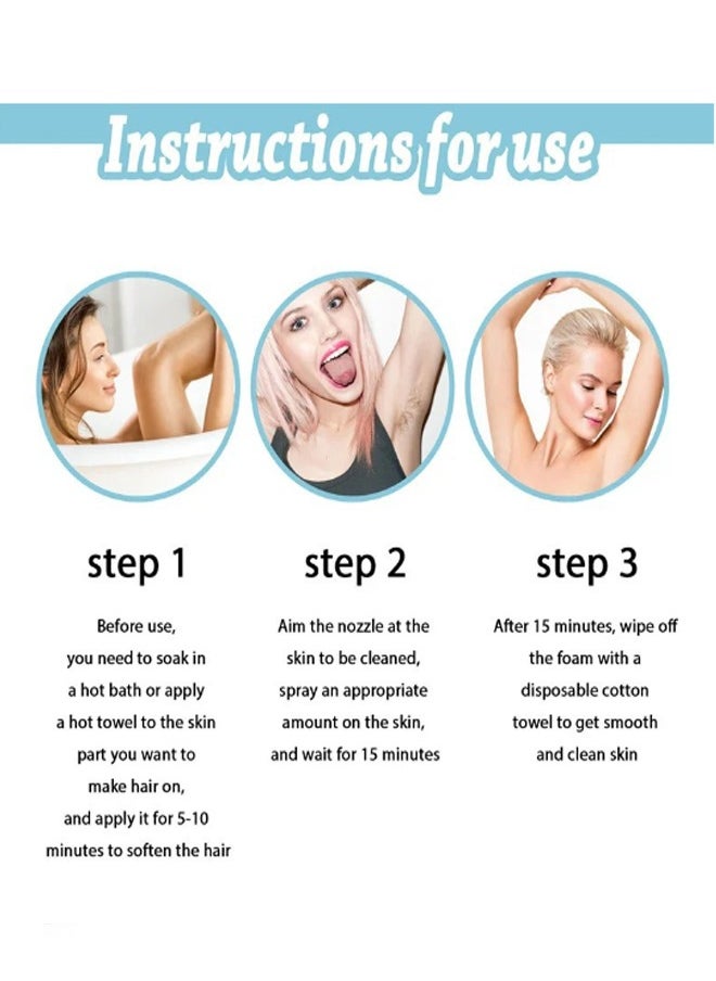 West&Month - Hair Removal Spray, Painless Hair Removal Spray Armpit Gentle Hair Remover Refreshing Quick Hair Removal Spray, Safe Hair Removal for Underarm, Chest, Back, Leg and Private Part - Image 1