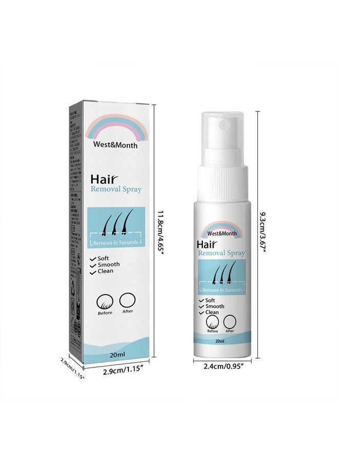 West&Month - Hair Removal Spray, Painless Hair Removal Spray Armpit Gentle Hair Remover Refreshing Quick Hair Removal Spray, Safe Hair Removal for Underarm, Chest, Back, Leg and Private Part - Image 1