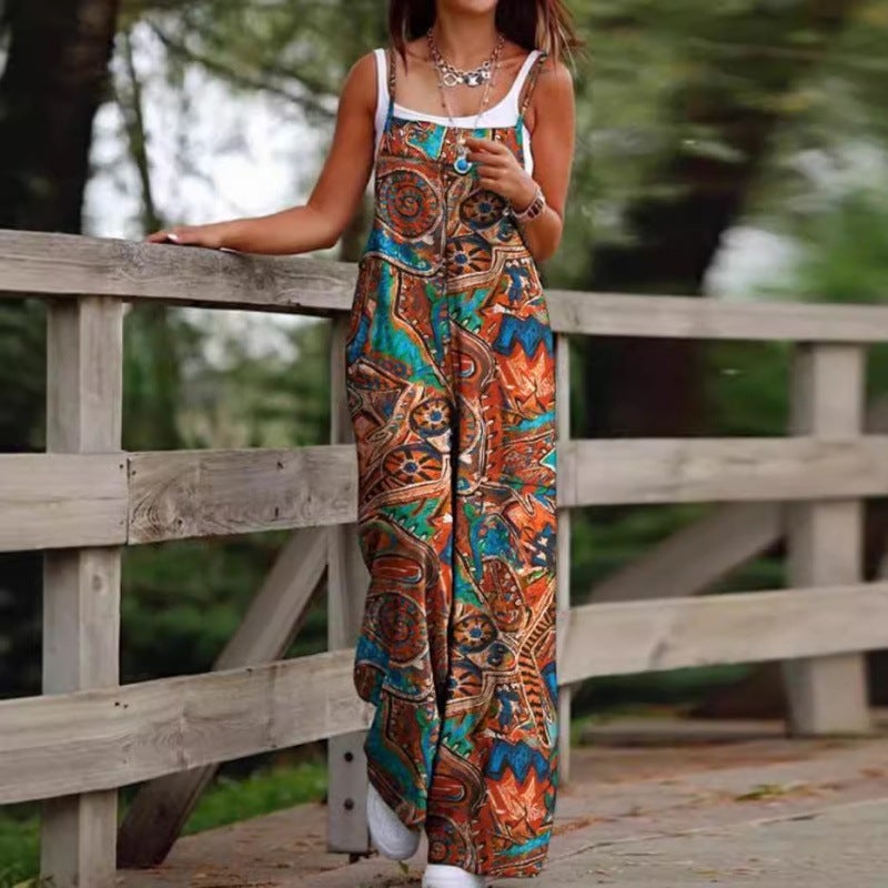 Printed Strappy Jumpsuit - Image 4