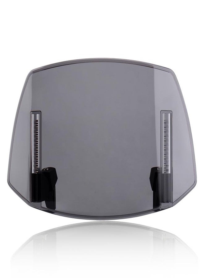 KICRY Motorcycle Windshield Extension Small Windshield Extender Adjustable Clip on Windscreen Spoiler Deflector Universal Fit (New-Smoke, 11.88''x7.4'') - Image 1