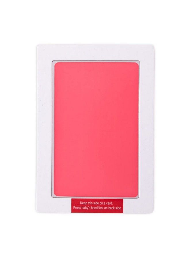 ExcelMark Large Baby Handprint Or Footprint Cleantouch Ink Pad With Picture Frame Kit And Imprint Cards (Pink) - Image 5