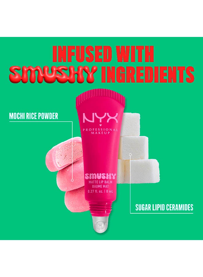 NYX PROFESSIONAL MAKEUP Smushy Matte Lip Balm, Soft Diffused Color, Matte FinishShe's Serving - Image 5