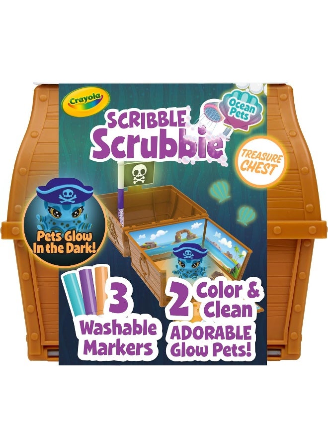 Crayola مجموعة ألعاب كرايولا سكريبل سكروبي حيوانات أليفة تتلألأ في المحيط - Image 1