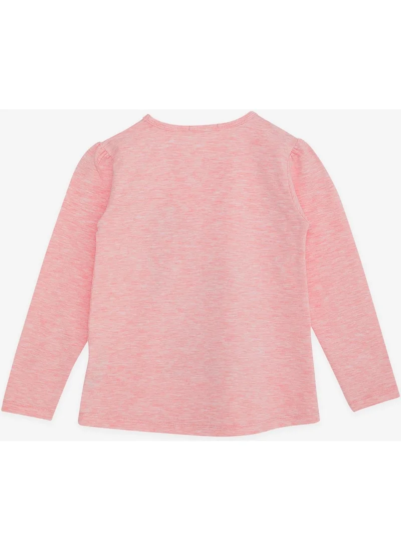 بريز Girl's Long Sleeve T-Shirt Girl's Look 4-9 Years, Salmon Melange