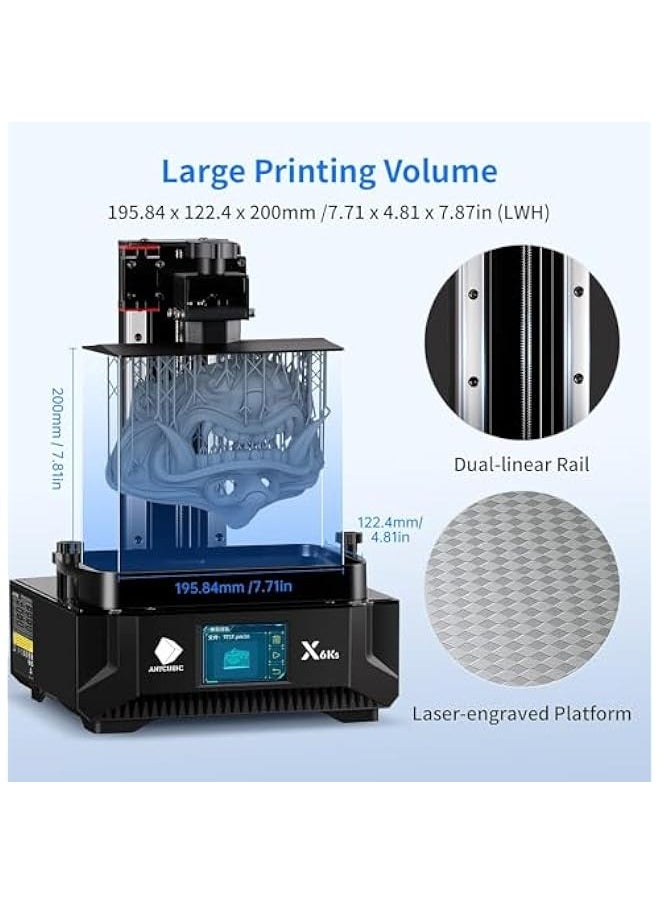 Generic - Photon Mono X 6Ks, Resin 3D Printer with 9.1'' 6K Mono Screen, LCD SLA Resin Printer with Upgraded LighTurbo Matrix, Large Print Volume 7.7'' x 4.8'' x 7.8'' - Image 1