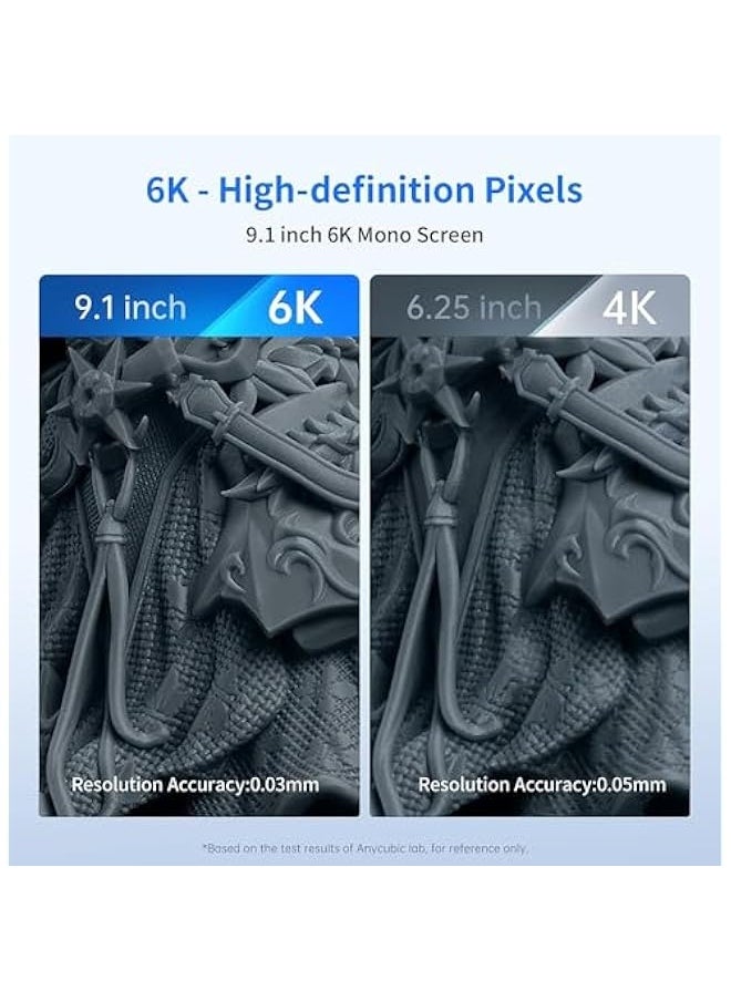 Generic - Photon Mono X 6Ks, Resin 3D Printer with 9.1'' 6K Mono Screen, LCD SLA Resin Printer with Upgraded LighTurbo Matrix, Large Print Volume 7.7'' x 4.8'' x 7.8'' - Image 1