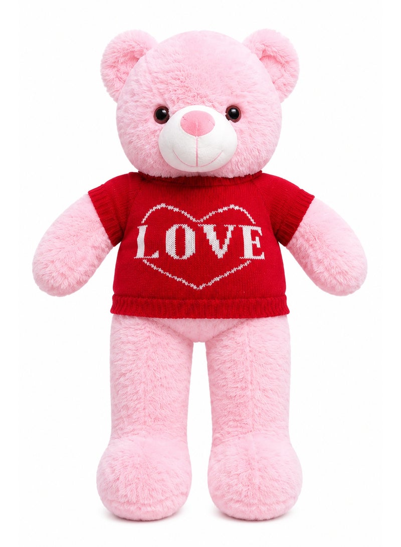 60 CM Large Plush Teddy Bear With LOVE Sweater – Soft Stuffed Bear Toy For Gifts & Room Decor - Image 2