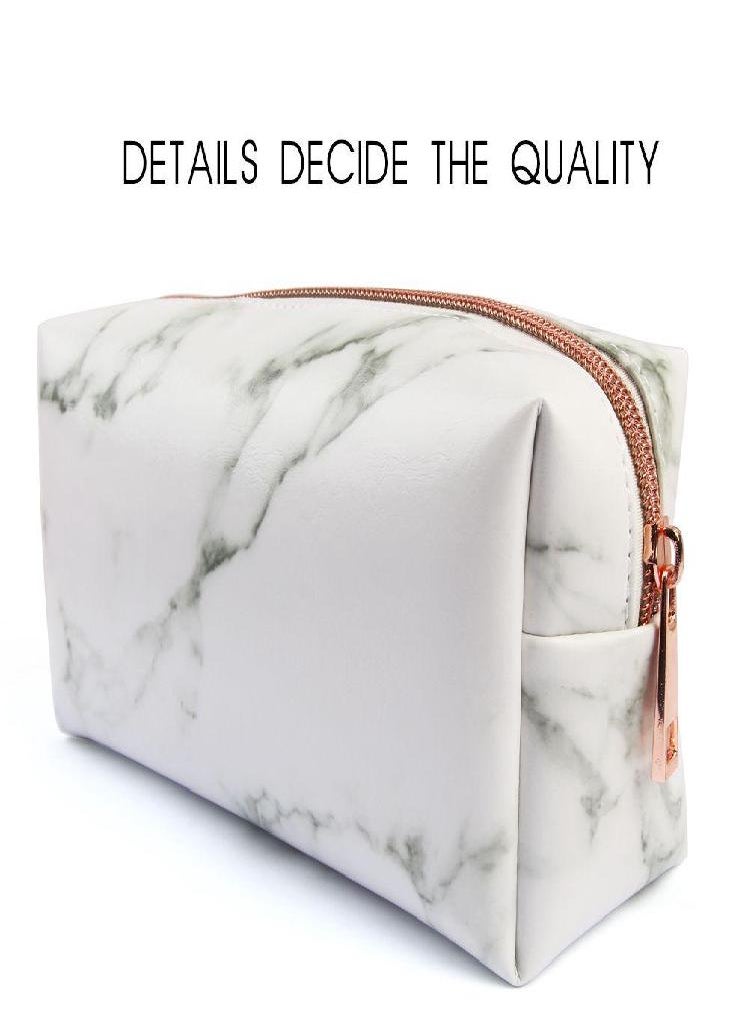 Eckek - Big Capacity Marble Pencil Box PU Leather Pencil Case Pencil Bag Stationery School Supplies - Image 1