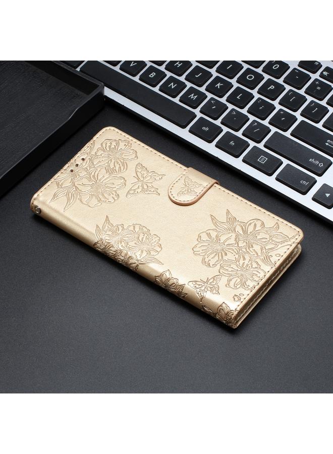 Green Tiger Case For Honor 90 Cherry Blossom Butterfly Skin Feel Embossed PU Phone Case - Image 2