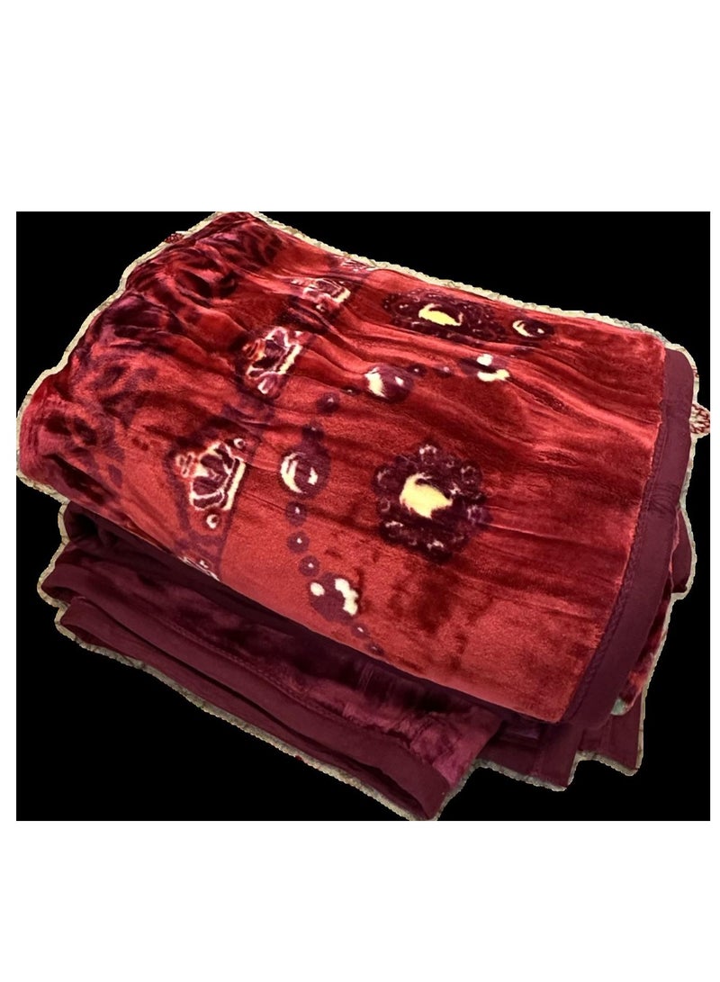 MAARYA GOLD 2 PLY SUPER SOFT EMBOSSED BLANKET - Image 2