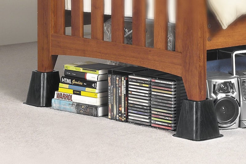 Whitmor Bed Risers - Black (Set of 4) - Image 3