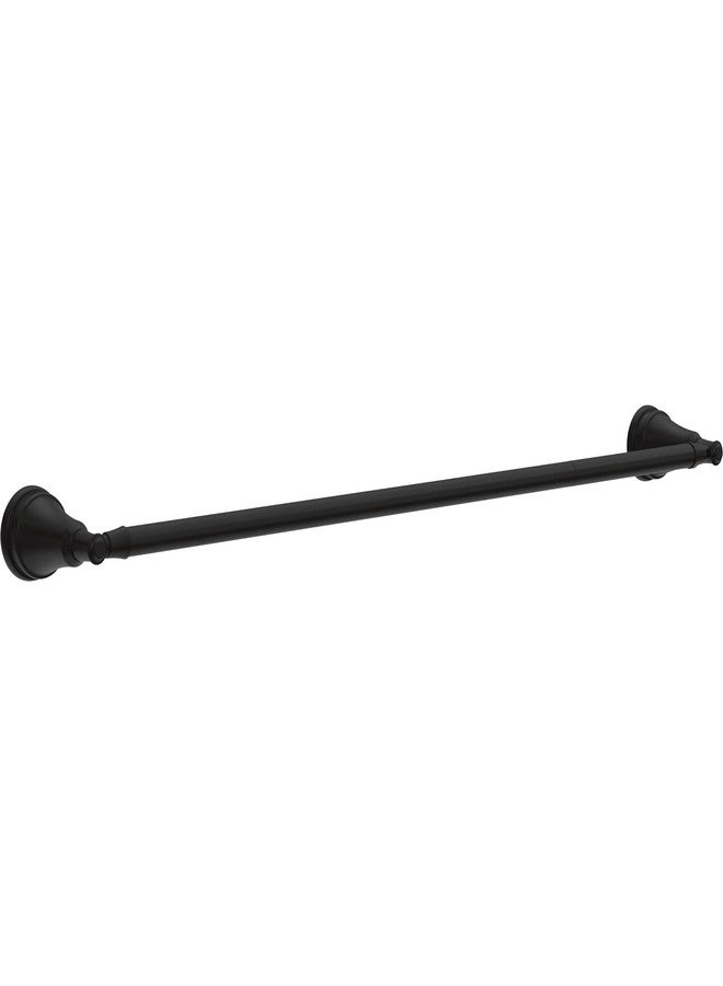 Delta Mylan (1-Pack) 18'' w/ 6" Extender Towel Rack for Bathroom Matte Black Extendable 18-24" Towel Bar for Bathroom Wall Towel Holder Rod Wall Mounted MYN18-MB - Image 1